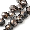 Electroplate Glass Beads Strands EGLA-D030-17G-1
