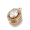 Brass Micro Pave Cubic Zirconia Pendants KK-D312-09G-02-2
