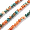 Synthetic Ocean White Jade Round Beads Strands G-YW0001-42A-2