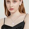 316 Surgical Stainless Steel Daisy Stud Earrings and Pendant Necklace JX376A-6