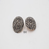 Alloy Rhinestone Half Round Stud Earrings FS-WGCEA49-10-1