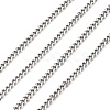 Tarnish Resistant 304 Stainless Steel Twist Chains CHS-K001-21-3mm-1