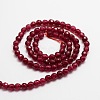 Dyed Natural White Jade Round Beads Strands X-G-E311-4mm-03-2