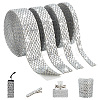 4 Rolls 4 Style Glass Self Adhesive Hotfix Rhinestone Ribbon Trimming DIY-PH0013-85-1