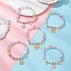 Easter Alloy Enamel Charm Bracelets BJEW-JB13331-1