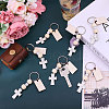 Wood & Alloy Enamel Pendants Baptism Keychin KEYC-CA00006-5