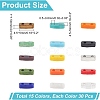450Pcs 15 Colors 2-Hole Glass Seed Beads SEED-FH0001-07A-3