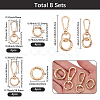 DIY Keychain Clasp Findings Kits DIY-SP0003-47G-2