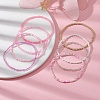 8Pcs 8 Color Glass Seed Beaded Stretch Bracelets Set for Women BJEW-JB09661-01-5