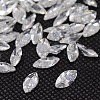 Clear Grade A Horse Eye Cubic Zirconia Pointed Back Cabochons X-ZIRC-M003-4x2mm-007-1