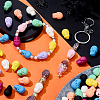 54Pcs 9 Colors Rubberized Style Opaque Acrylic Beads SACR-PH0002-38-4