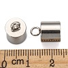 Tarnish Resistant 304 Stainless Steel Cord Ends STAS-E020-8-3