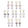 7 Pairs Lampwork Hoop Earrings EJEW-JE06546-2