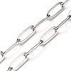 Non-Tarnish 304 Stainless Steel Paperclip Chains Necklace NJEW-JN03593-02-3