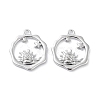 Brass Micro Pave Clear Cubic Zirconia Pendants KK-F871-38P-1