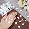 100Pcs Cloth Shank Buttons BUTT-NB0001-72B-3