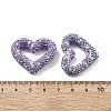 Heart Shape Polymer Clay Rhinestone Beads CLAY-NH0001-09B-08-4