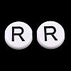 Opaque White Acrylic European Beads AC-CBA3BDD-01R-1