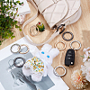 9Pcs 3 Colors Alloy Spring Gate Rings FIND-NB0006-25C-4
