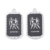 Alloy Twelve Constellations Series Big Pendants PALLOY-O107-01P-06-1