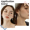 16Pcs 2 Styles Brass Huggie Hoop Earring Findings KK-BBC0008-52-5