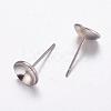 Tarnish Resistant 304 Stainless Steel Stud Earrings Findings STAS-K146-016-8mm-1