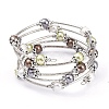 Five Loops Fashion Wrap Bracelets BJEW-JB05512-01-1