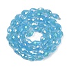 Opaque Solid Color Electroplate Glass Beads Strands EGLA-N013-J4mm-B05-2