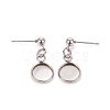 Tarnish Resistant 304 Stainless Steel Stud Earring Settings STAS-L226-019I-P-1
