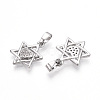 Brass Micro Pave Cubic Zirconia Pendants KK-T070-60P-2