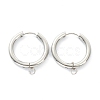 Tarnish Resistant 201 Stainless Steel Huggie Hoop Earring Findings STAS-P283-01J-P-1