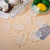 8Pcs 8 Styles Flower & Leaf DIY Cup Mat Silicone Molds DIY-FW0001-25-7