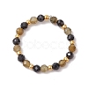 Natural Labradorite Beaded Stretch Rings RJEW-JR00867-07-2