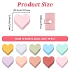 100Pcs 10 Colors Heart Food Grade Silicone Beads SIL-PA0001-09B-2