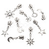 18Pcs 9 Styles Alloy Replacement Zipper Sliders with Sun Moon Star Charms HJEW-TAC0088-2