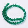 Natural Green Onyx Agate Beads Strands X-G-G583-8mm-11-2