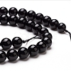 Natural Black Tourmaline Beads Strands G-L554-02-8mm-2