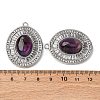 Natural Amethyst Oval Pendants STAS-L080-010P-03-3