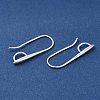 Brass Earring Hooks KK-H502-11S-2