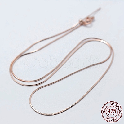 925 Sterling Silver Chain Necklaces STER-F039-15RG-1