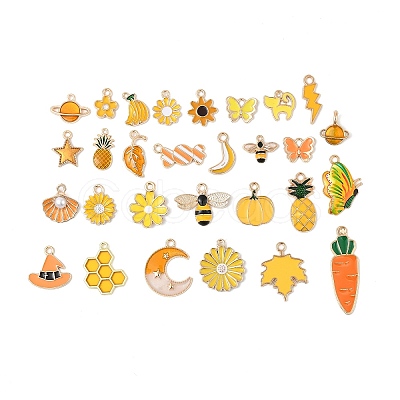 Alloy Enamel Pendants FIND-M058-02KCG-1