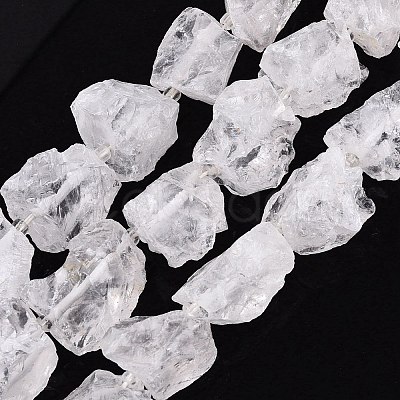 Natural Quartz Crystal Rough Beads Strands G-Q606-93-1