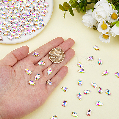 150Pcs Sew on Rhinestone EGLA-HS0001-01-1