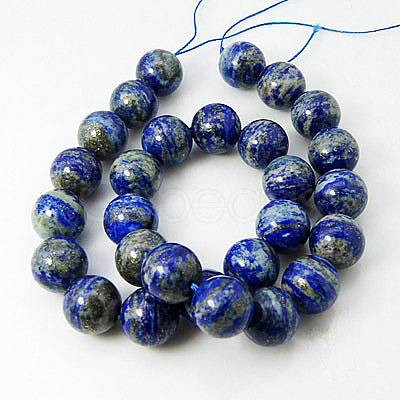 Natural Lapis Lazuli Beads Strands G-G099-10mm-7-1