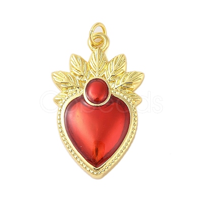 Rack Plating Brass Enamel Pendants KK-S380-33G-A-1