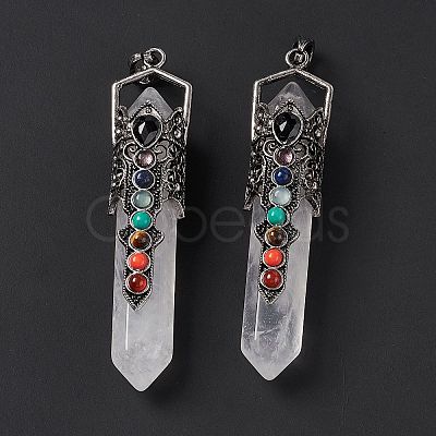 Natural Quartz Crystal Big Pointed Pendants G-H281-02D-1