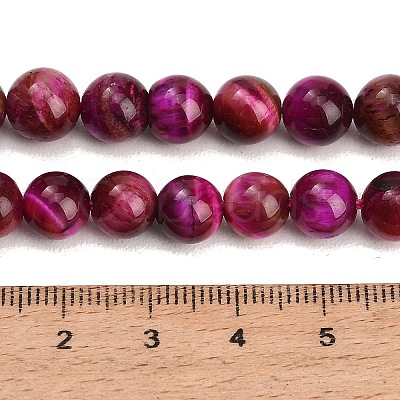 Grade AB Natural Tiger Eye Beads Strands X-G-F591-18-8mm-05-1