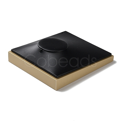 Wood Coverd with PU Leather Necklace Display Pedestals ODIS-C010-05-1