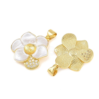 Brass Micro Clear Cubic Zirconia Peg Bails Pin Pendants KK-CBA6A75-52C-G-1