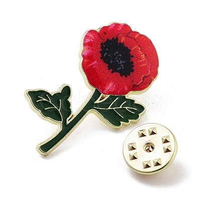Flower Series Zinc Alloy Enamel Pin JEWB-D069-03B-1